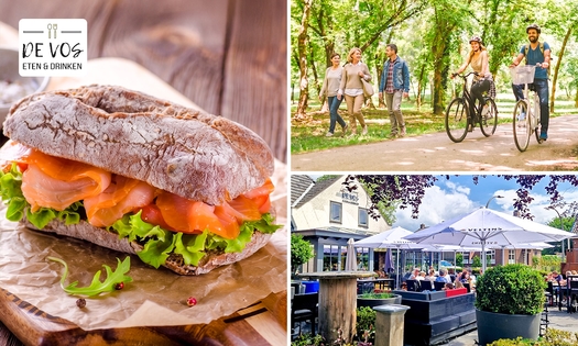 2-gangenlunch à la carte + evt. wandel- of fietsarrangement bij De Vos Eten & Drinken