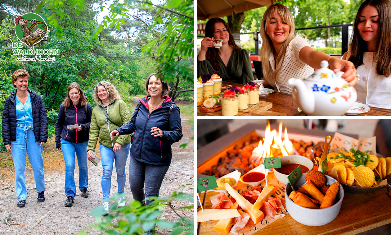 Wandelarrangement incl. koffie/thee + gebak + borrelplank bij De Waldhoorn