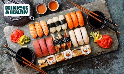 Sushibox (32 of 56 stuks) voor afhaal of thuisbezorgd bij Delicious and Healthy Bodegraven