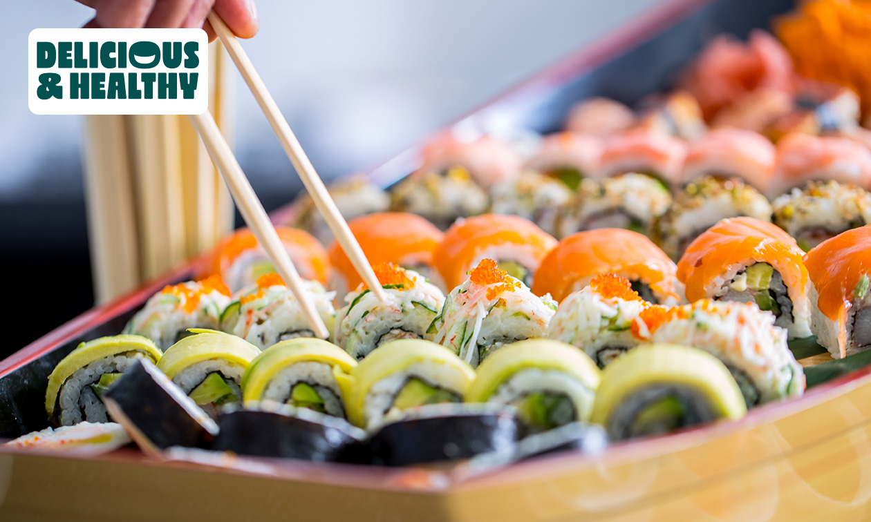 Sushibox (32 of 56 stuks) voor afhaal of thuisbezorgd van Delicious and Healthy