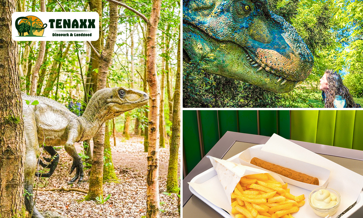 Entreeticket + snackmenu bij Dinopark & Landgoed Tenaxx