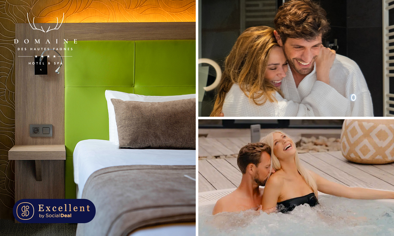 Übernachtung für 2 + Zugang zum Wellnesszentrum (3 Stunden) im Herzen der Ardennen Übernachtung für 2 + Zugang zum Wellnesszentrum (3 Stunden) im Herzen der Ardennen