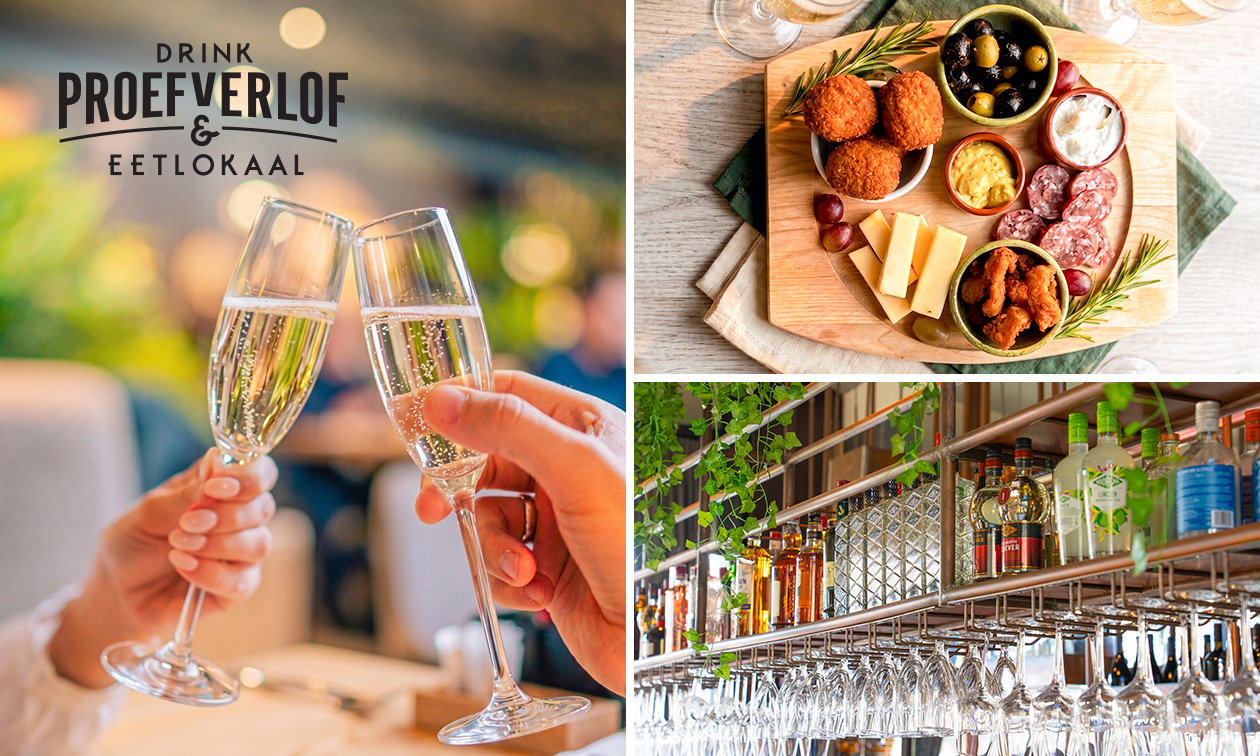 Borrelplank + welkomstbubbel bij Drink & Eetlokaal Proefverlof