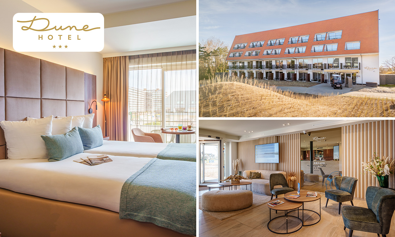 Overnachting voor 2 + late check-out nabij de kust