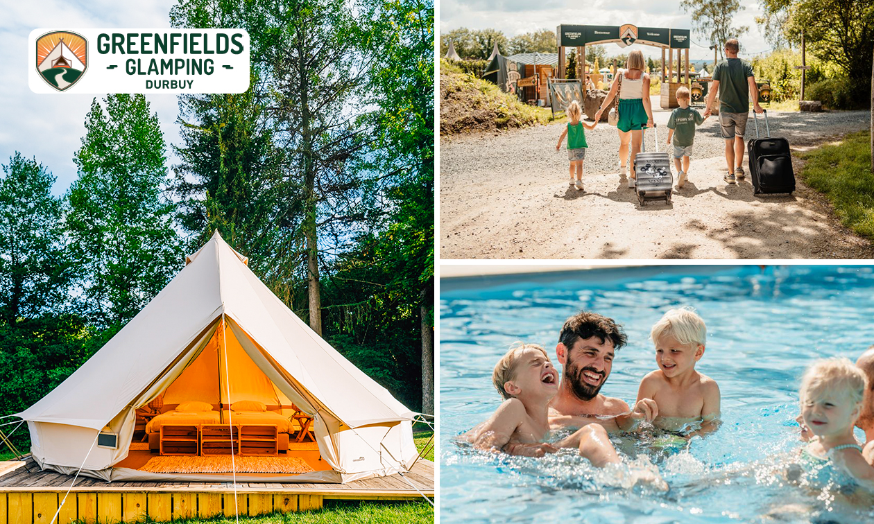 Nuit(s) pour 2 ou 4 personnes en tente glamping + verre de bienvenue à Durbuy