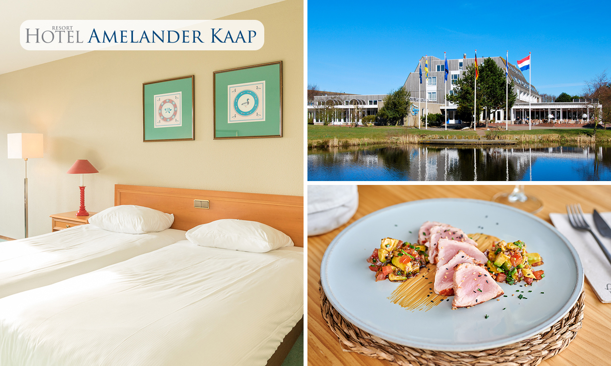 Overnachting(en) voor 2 + ontbijt + 2-gangendiner op Ameland