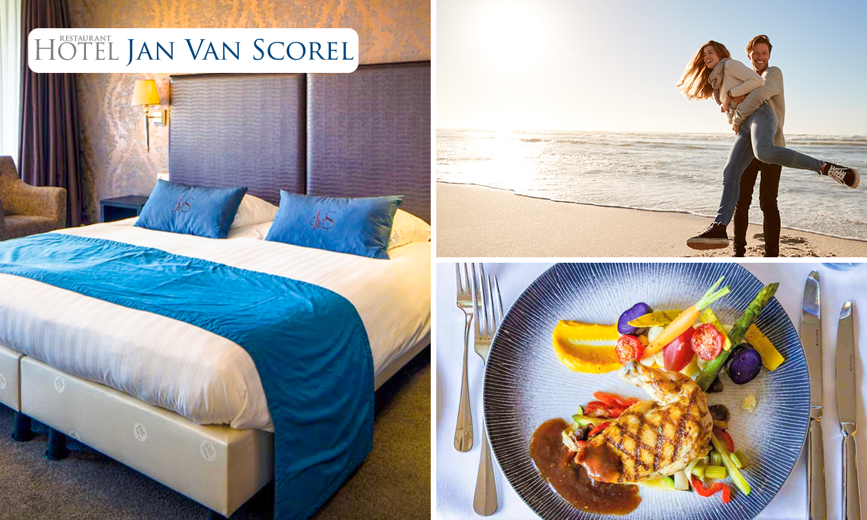 Overnachting(en) voor 2 + ontbijt + hoofdgerecht nabij de Schoorlse Duinen