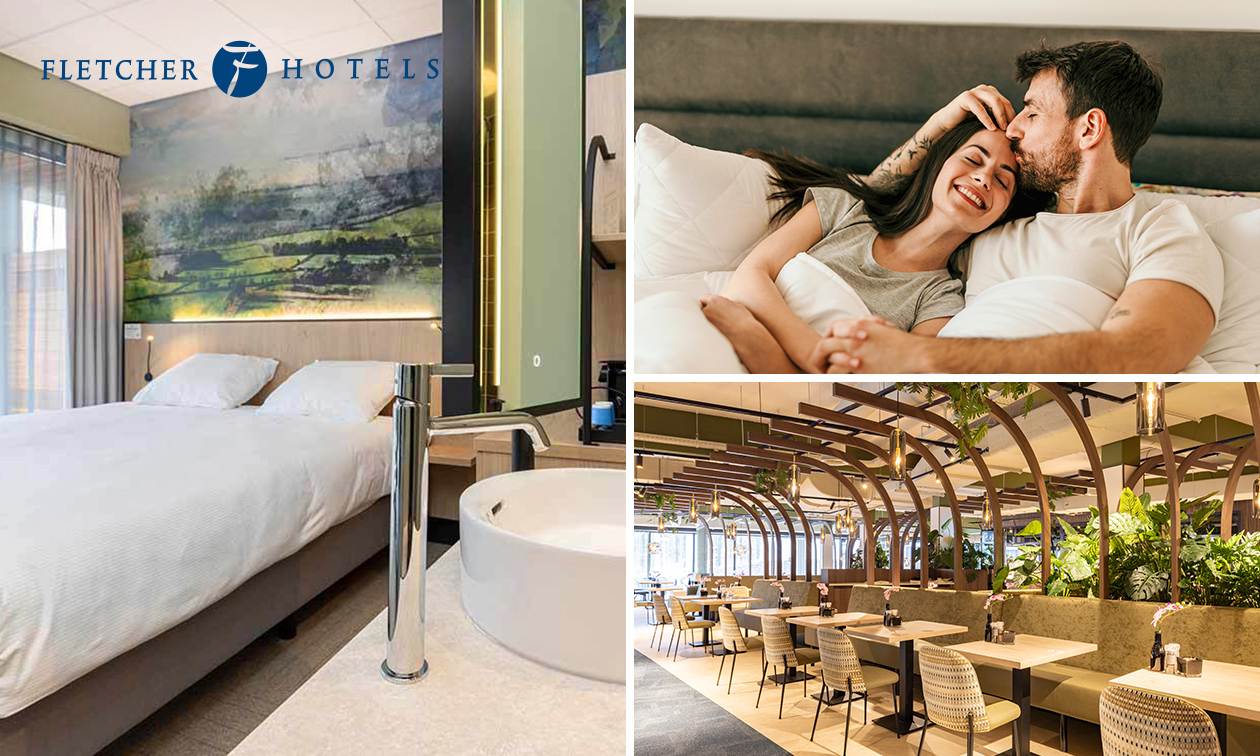 Overnachting(en) voor 2 + ontbijt + 2-gangendiner bij Fletcher