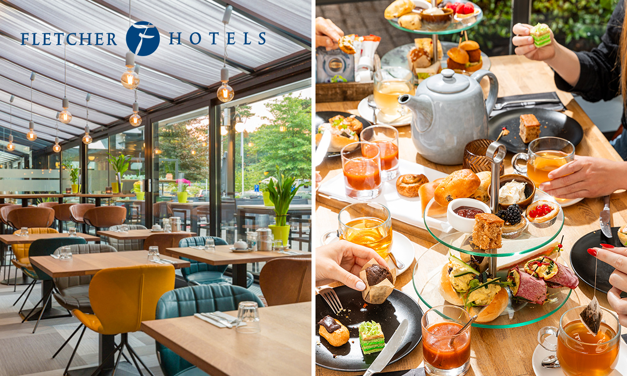 High Tea, High Wine, High Beer of High Bubbles voor 2 bij Fletcher Hotels