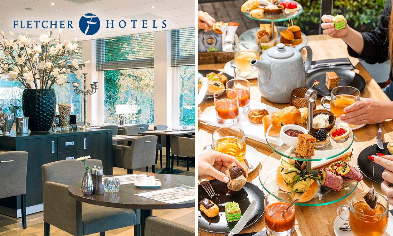 High tea, high wine, high beer of high bubbles voor 2 bij Fletcher Hotels