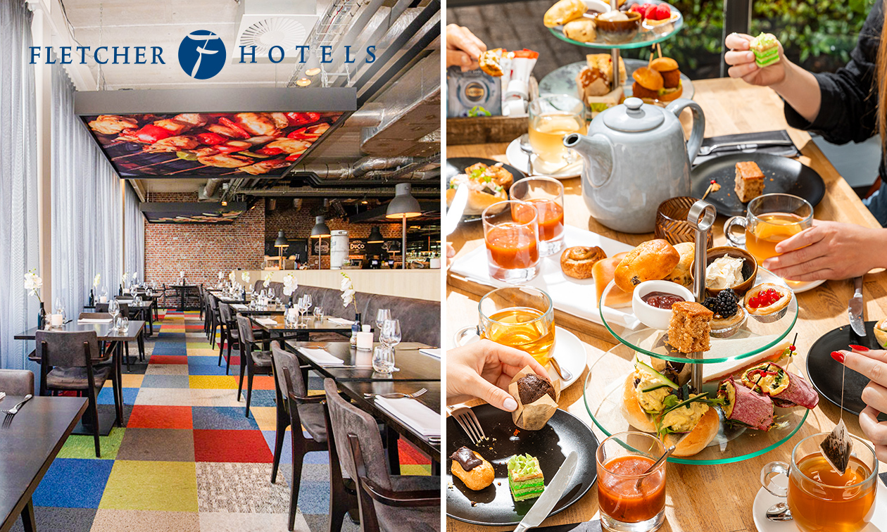 High Tea, High Wine, High Beer of High Bubbles voor 2 bij Fletcher Hotels