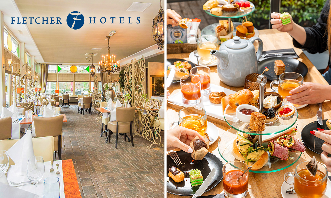 High Tea, High Wine, High Beer of High Bubbles voor 2 bij Fletcher Hotels
