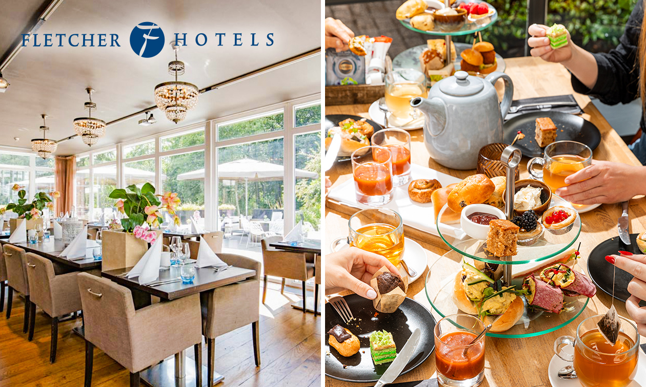 High Tea, High Wine, High Beer of High Bubbles voor 2 bij Fletcher Hotels