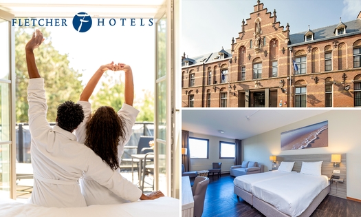 Overnachting voor 2 + evt. ontbijt en 3-gangendiner bij Fletcher Hotels