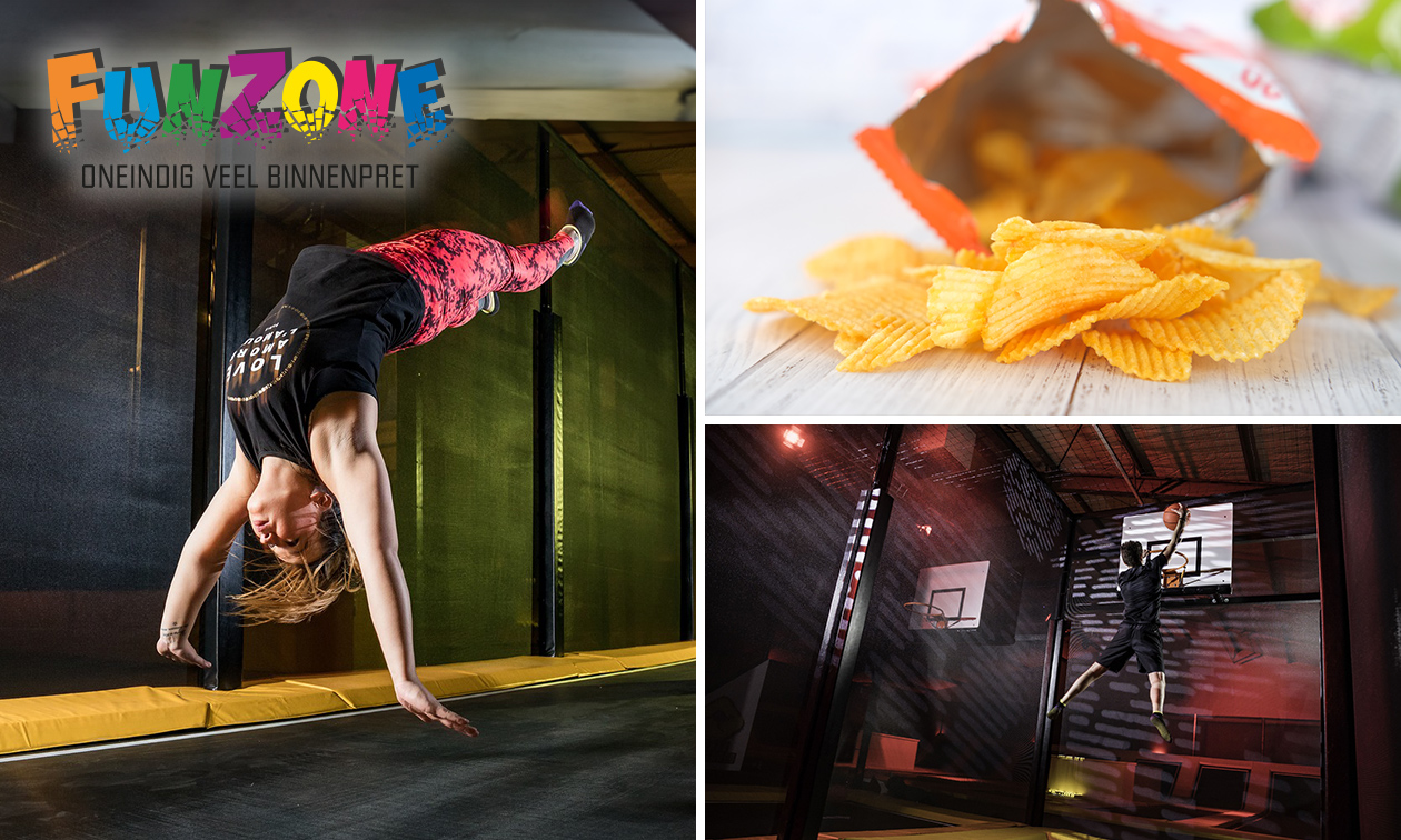 Jumpen (1,5 of 2 uur) + jumpsokken + zakje chips