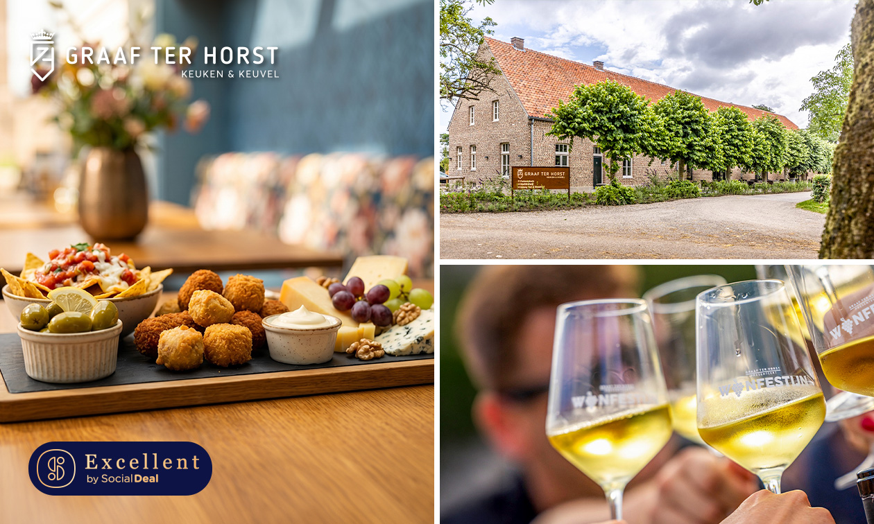 Luxe borrelplank + glas wijn of speciaalbier bij Graaf ter Horst