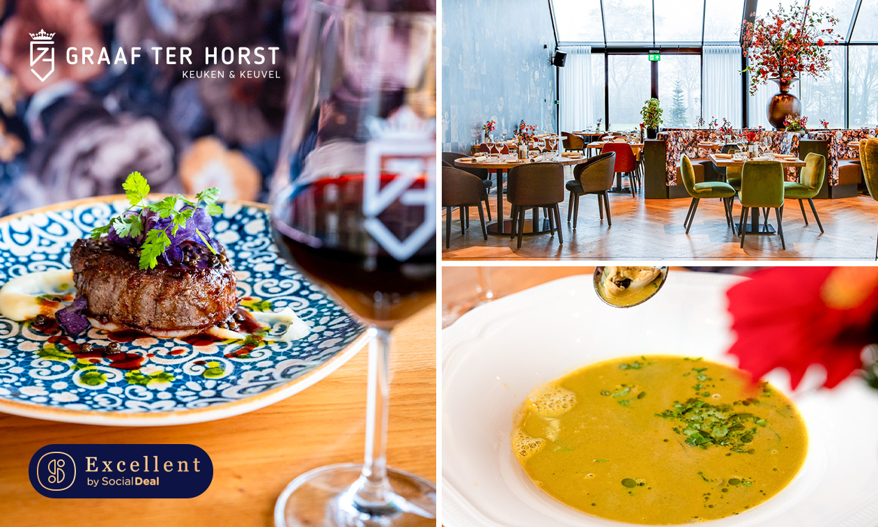 Wisselende soep van de dag + chateaubriand (500 gram) + verse frietjes bij Graaf ter Horst