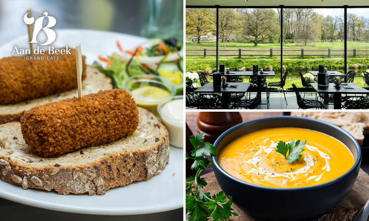 2-gangen keuzelunch bij Grand Café Aan de Beek
