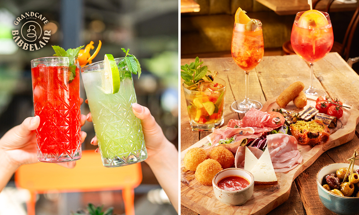 3 cocktails + borrelplank bij Grand Café de Babbelaar Drachten