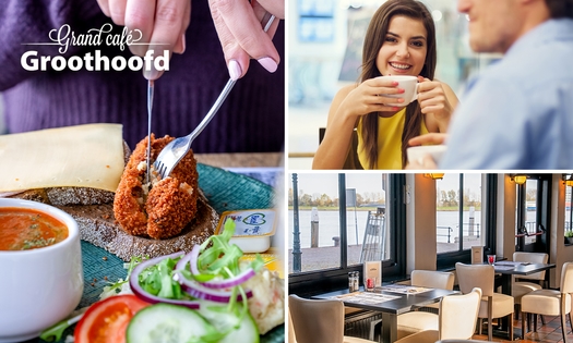 12-uurtje of 2-gangenlunch bij Grandcafé Groothoofd