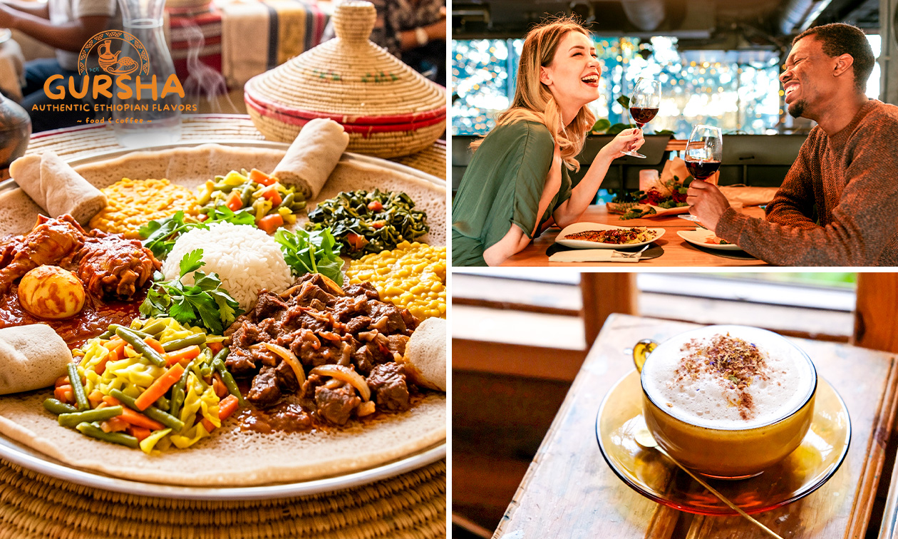Ethiopisch 2-gangen keuzediner of -lunch + bijpassende dranken