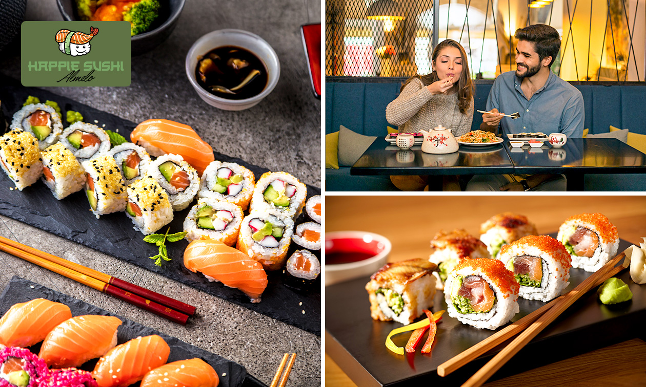 Sushibox (16, 24 of 32 stuks) voor afhaal bij Happie Sushi Sushibox (16, 24 of 32 stuks) voor afhaal bij Happie Sushi