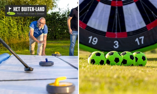 Voetbal dart of curling (60 min) + koffie of thee