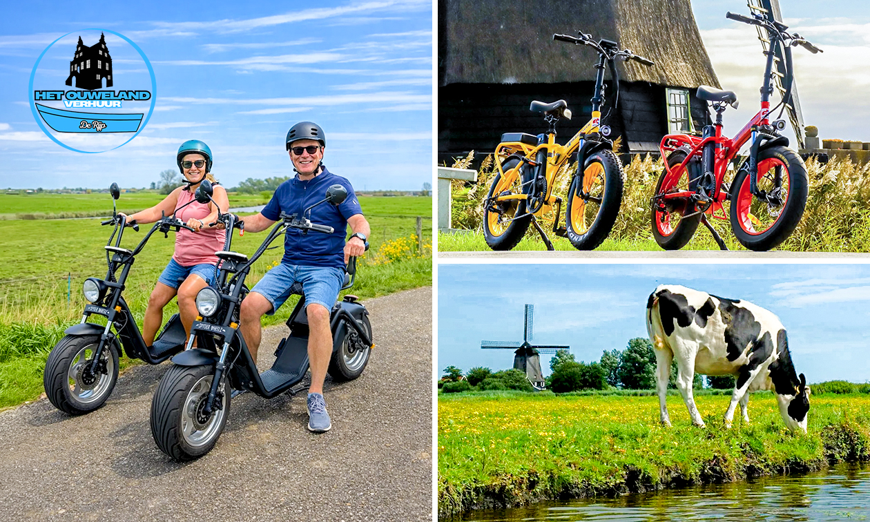 Huur e-chopper (3 uur) of e-fatbike (3 uur of hele dag) + routes