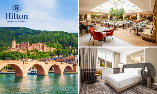 Übernachtung(en) in einem Einzel- oder Doppelzimmer + Frühstück im Hilton Heidelberg