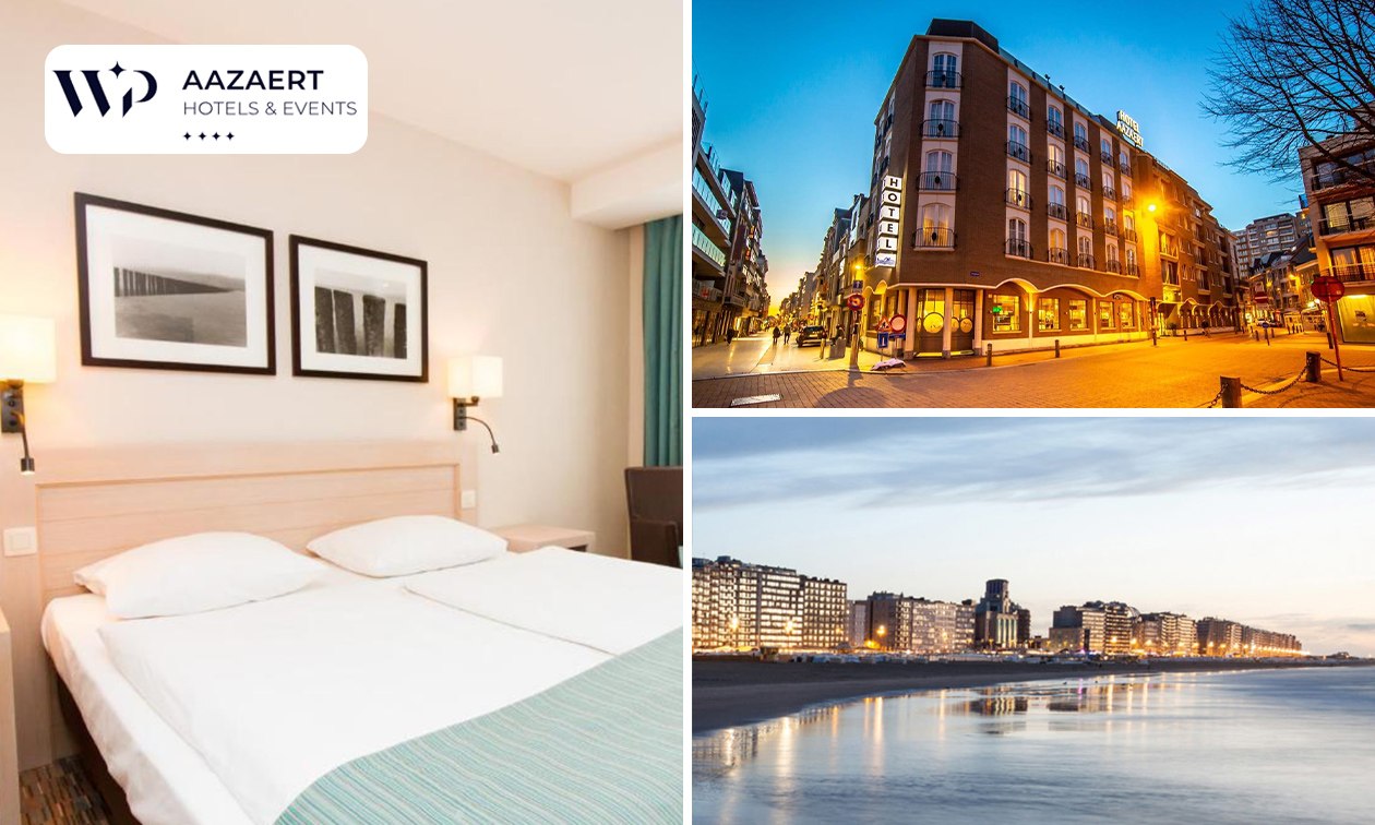 Overnachting voor 2 + ontbijt + late check-out in Blankenberge