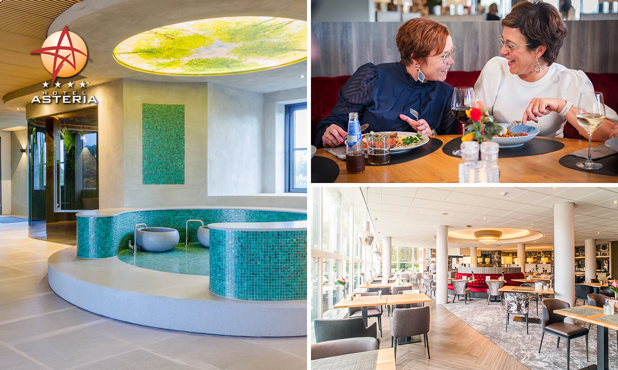 Entree wellness + lunch- of hoofdgerecht naar keuze bij Wellness Asteria Entree wellness + lunch- of hoofdgerecht naar keuze bij Wellness Asteria