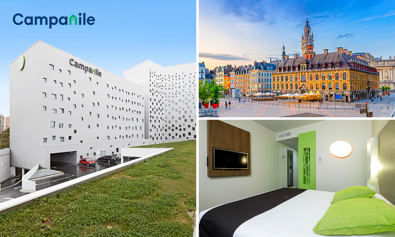 Overnachting voor 2 + ontbijt + welkomstdrankje + evt. 3-gangendiner in Lille