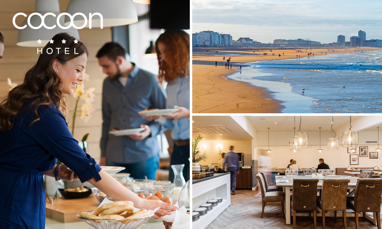 Luxe ontbijtbuffet + onbeperkt bubbels bij Hotel Cocoon in Oostende