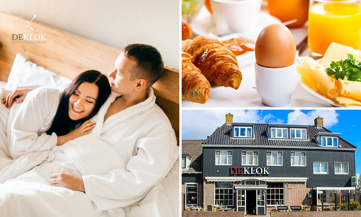 Overnachting(en) voor 2 personen + ontbijt + late check-out aan zee