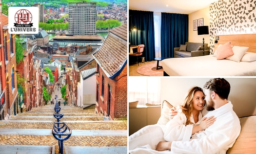 Nuit pour 2 + verre de mousseux + petit-déjeuner buffet + check-out tardif à Liège
