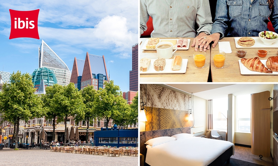 Overnachting voor 2 + bitterballen en ontbijt in Den Haag