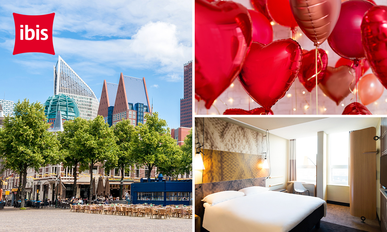 Overnachting voor 2 + bitterballen en ontbijt in Den Haag