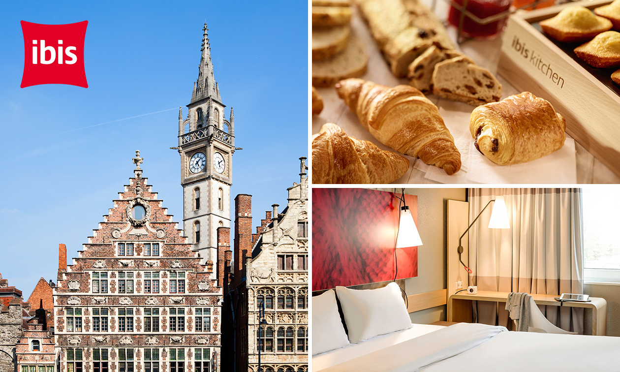 Overnachting(en) voor 2 + ontbijt + welkomstdrankje in hartje Gent