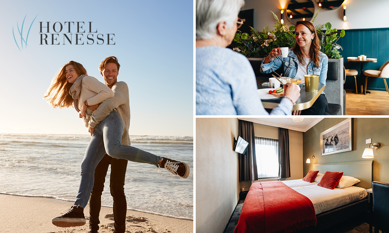 2 ou 3 nuits pour 2 + petit-déjeuner + bouteille de vin en bord de mer à l'Hotel Renesse