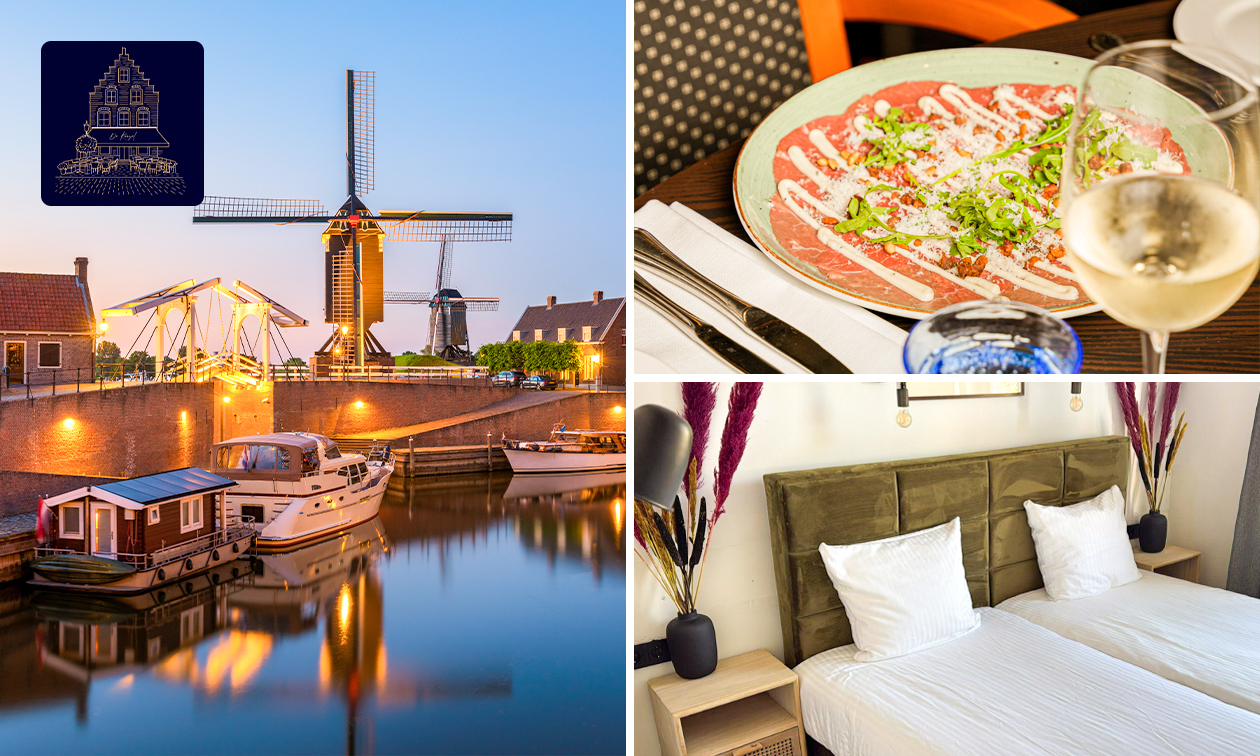 Overnachting voor 2 + ontbijt + evt. 3-gangendiner à la carte in Heusden