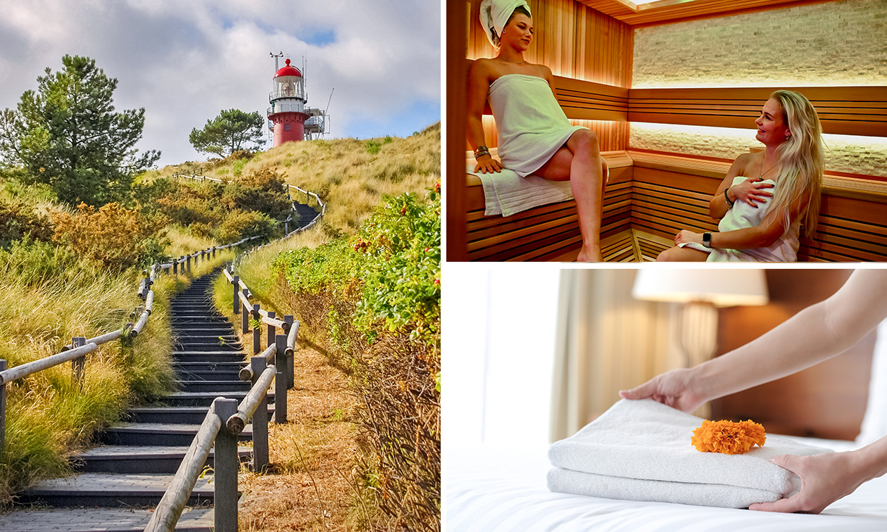 (Romantische) overnachting voor 2 personen + wellness + ontbijt + late check-out in het Waddengebied