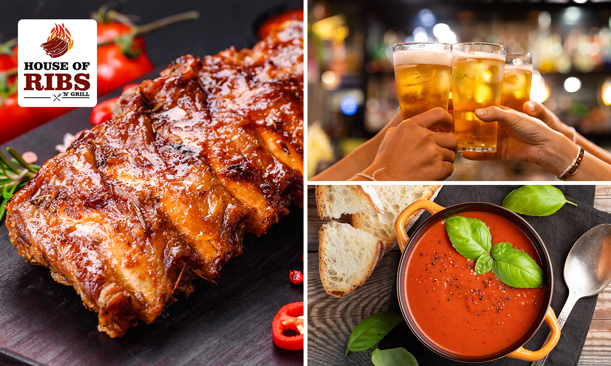 All-You-Can-Eat ribbetjes + voorgerecht bij House of Ribs 'n Grill