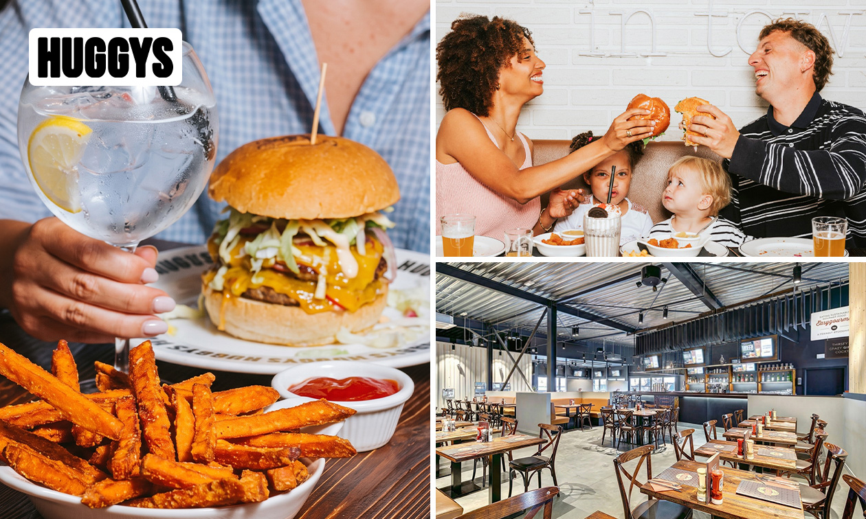 2- of 3-gangen hamburgerdiner bij HUGGYS in Awans