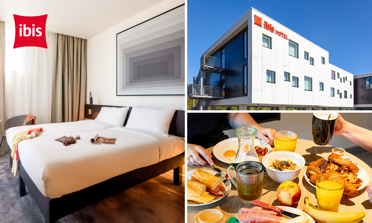 Overnachting voor 2 + late check-out + evt. ontbijt nabij Brussel