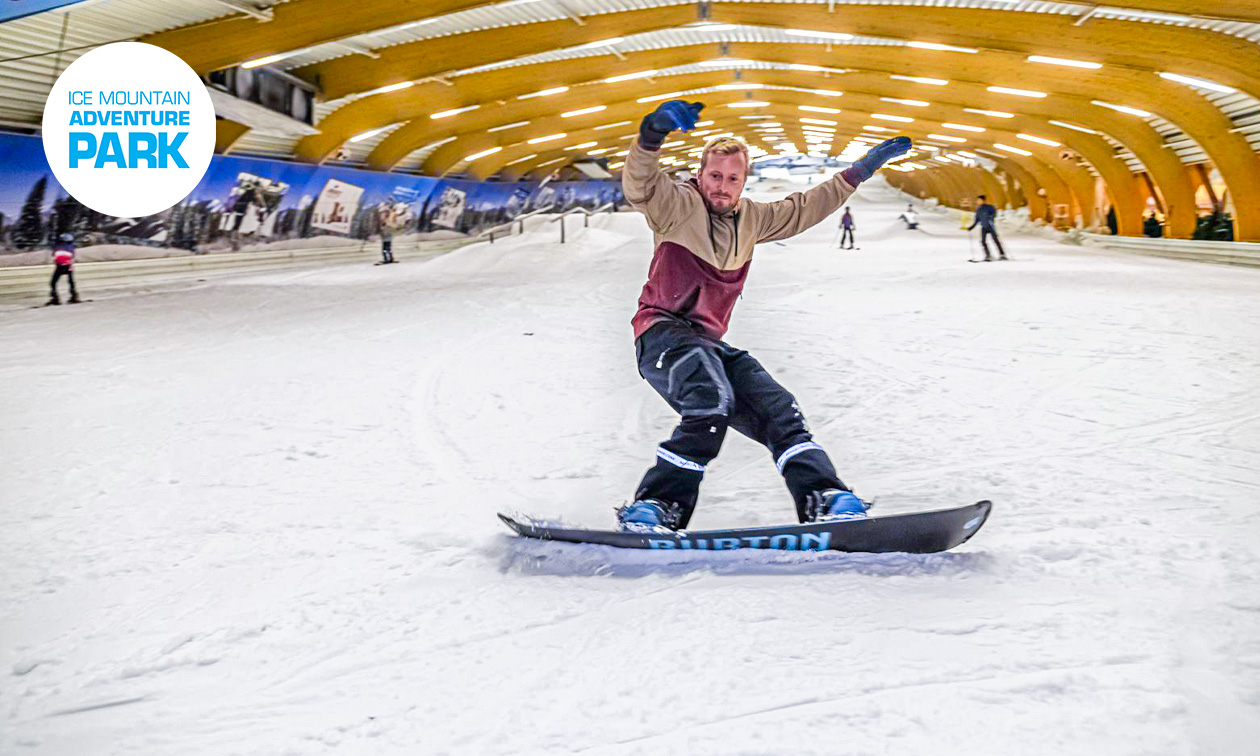 2 uur skiën of snowboarden bij ICE Mountain Adventure Park