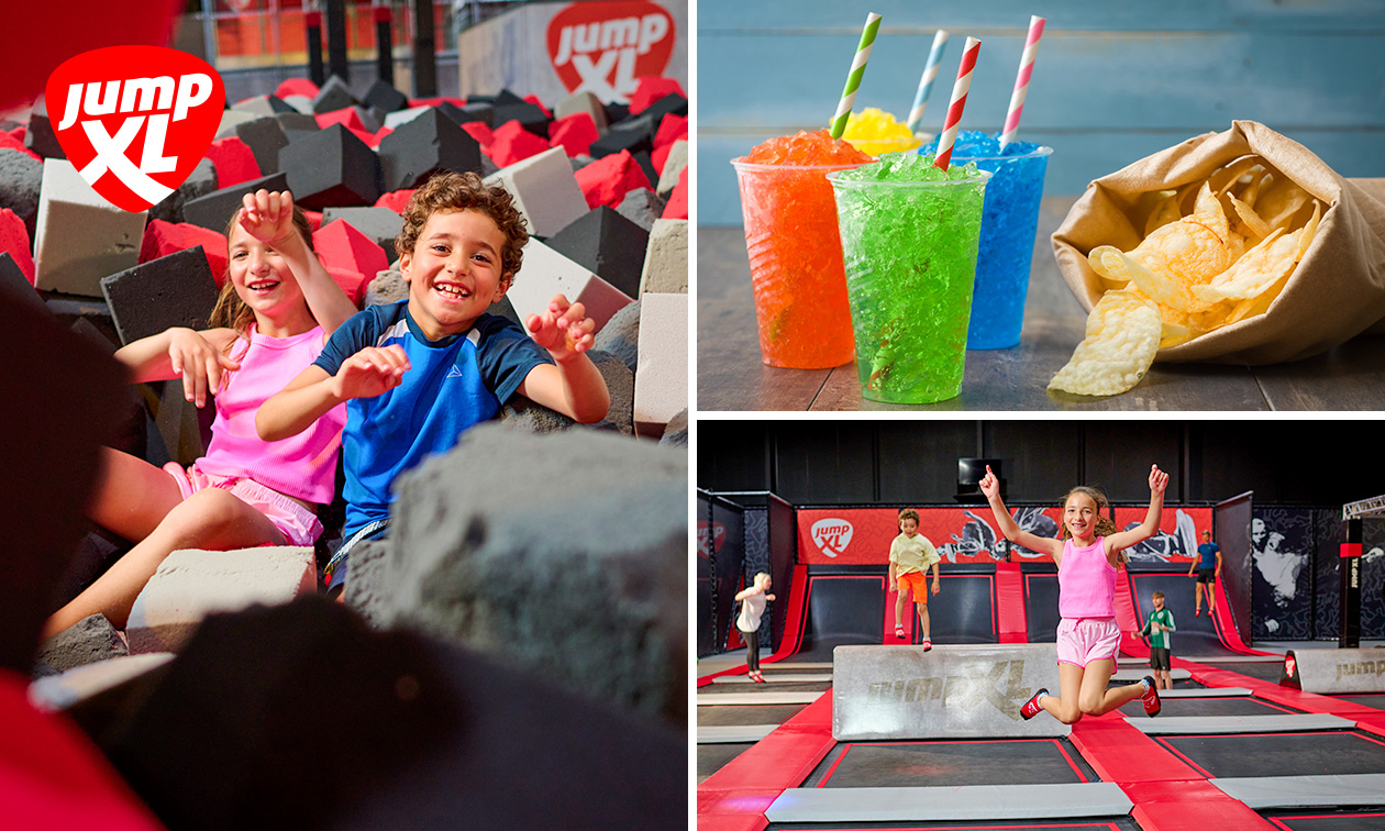Entree (120 min) voor Jump XL Ede by Boaz + sokken + chips + slushy