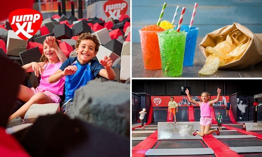 Entree (120 min) voor Jump XL Ede by Boaz + sokken + chips + slushy