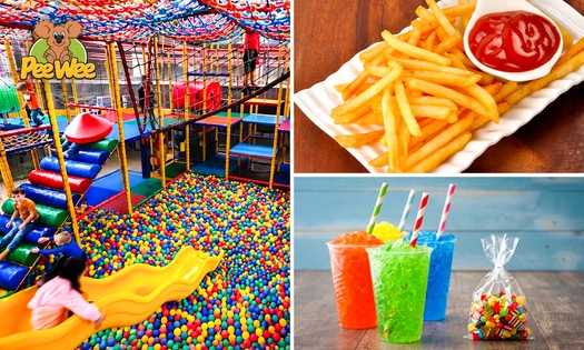 Eintritt + Slush Puppy + Süßigkeitentüte oder Kinderparty im Kinderspieldorf Pee Wee