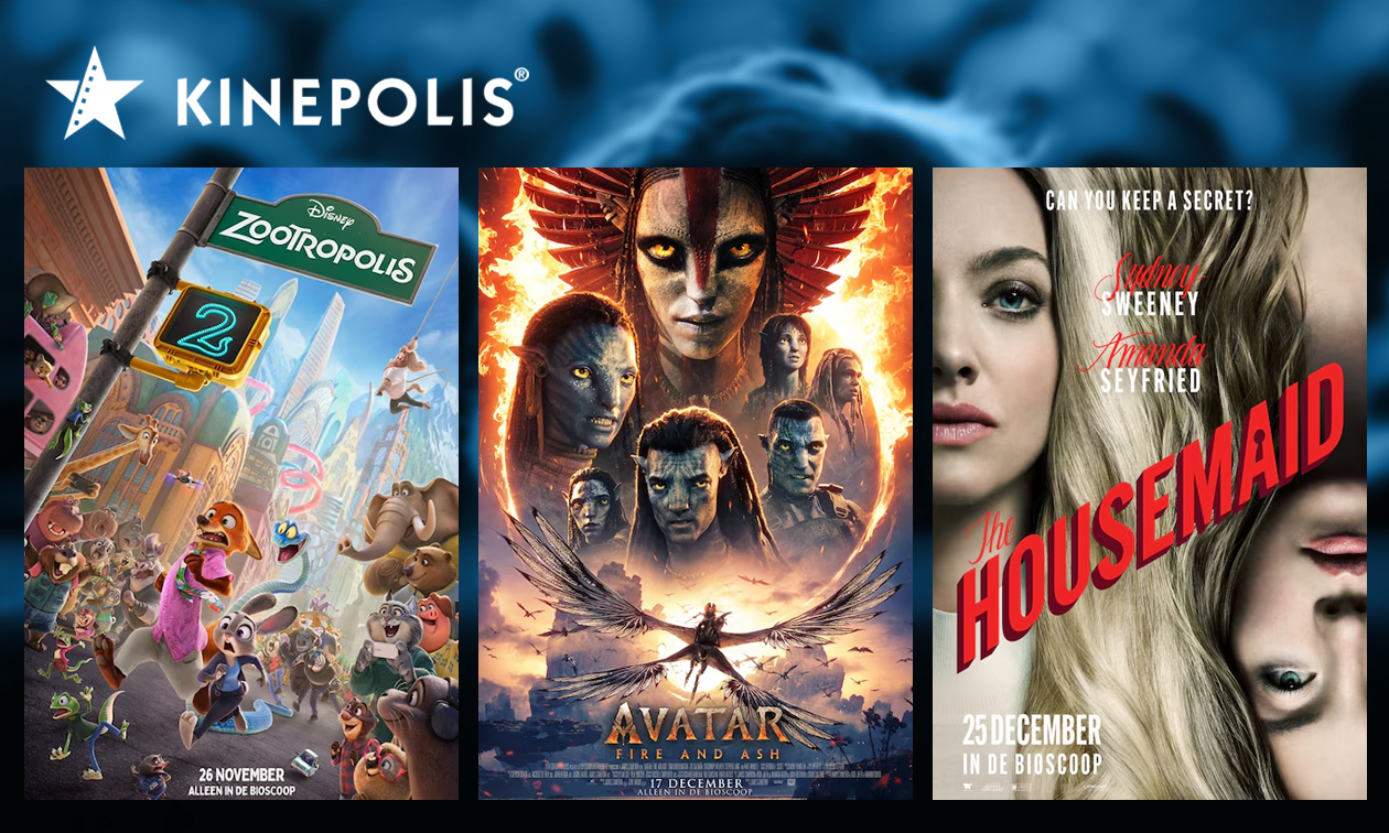 1-persoonsticket + popcorn of familieticket bij Kinepolis Groningen