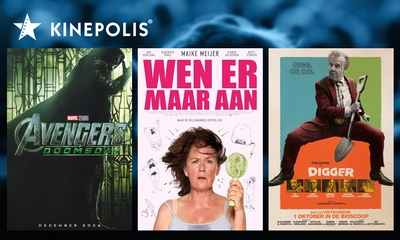 1-persoonsticket + popcorn of familieticket bij Kinepolis Haarlem